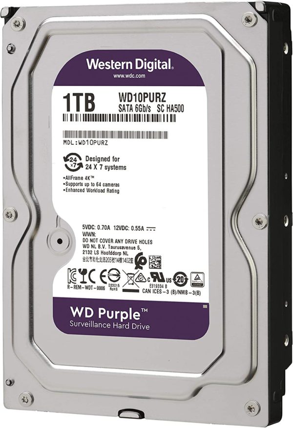 HDD 1 TB5Western Digital Purple SATA DVR 3.5