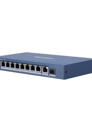 Switch POE 8 Puertos Gigabit + 1 Puerto Gigabit + 1 Puerto SFP Hikvision DS-3E0510P-E/M