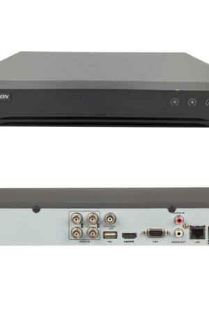 DVR Hikvision 4MP Pentahibrido Acusense 4 Canales TurboHD + 1 Canales IP iDS-7204HQHI-M1/S