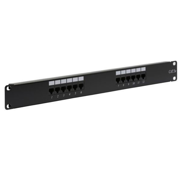 Patch Panel 12 Puertos CAT5E Categoria 5E STC-5EPP12